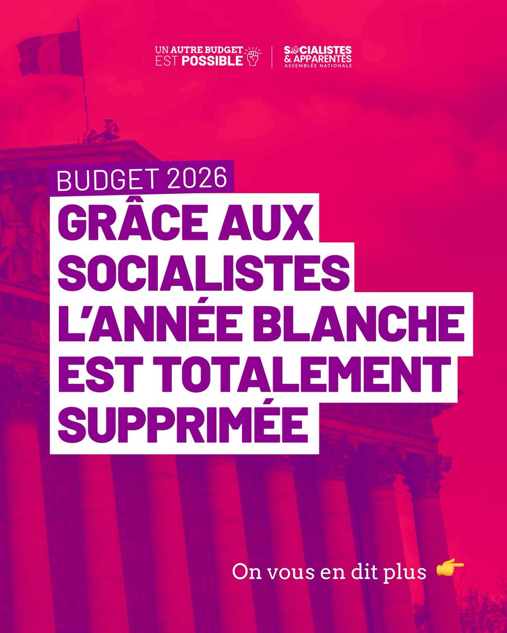 Grâce aux socialistes l'année blanche est totalement supprimée